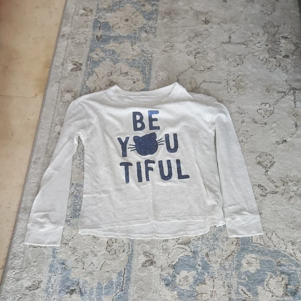 Justice White and Blue 'Be You Tiful' Long Sleeve Tee